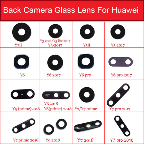 2pcs Back Camera Glass Lens For Huawei Y Series Y3 Y5 Y6 Y7 II Pro Prime 2016 2017 2022 Rear Camera Glass Lens Repair Parts ► Photo 1/1