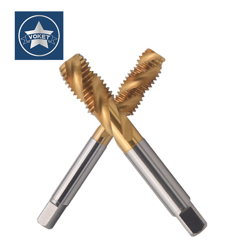 HSSE Right Hand With TIN Fine Thread Sprial Fluted tap UNF 1/4- 24 28 32 36 5/16- 24 32 40 UNS 1/4-40 American Screw Thread taps ► Photo 1/6