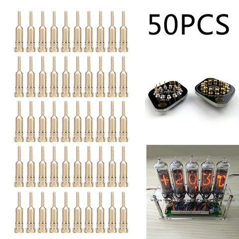 50pcs/set Nixie/VFD Tube Socket Female Pin for IN-14 IN-16 QS18-12 QS16 YS13-3 Fluorescent Tube Nixie Tube ► Photo 1/6
