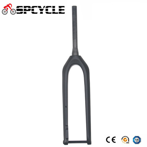 Spcycle 29er Full Carbon MTB Fork 110*15mm Boost Mountain Bike Carbon Rigid Fork 1-1/2