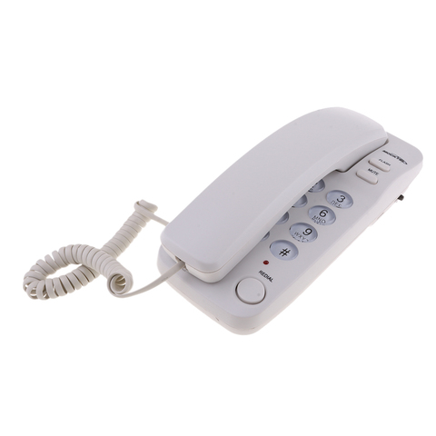 Durable Mini Corded Wall Telephone Home Office Desktop Desk Table Phone ► Photo 1/6