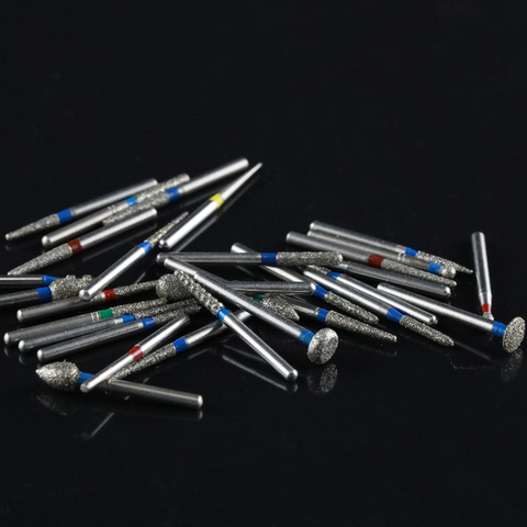 100 pcs/bag Dental Diamond Burs Drill Dia-burs for High Speed Dental Handpiece Medium Dentist Tools ► Photo 1/6