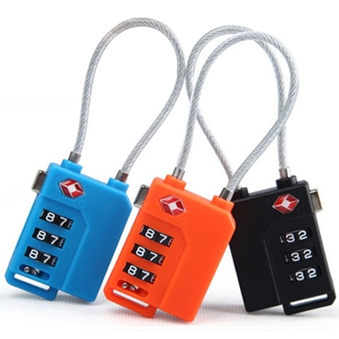 3-digit Password Luggage Padlock Mini Re-settable Combination Code Lock ABS For Outdoor Travel Bag Trunk Suitcases ► Photo 1/6