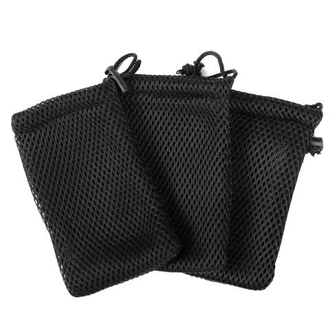 9*13cm Air Mesh Drawstring Pouch Digital Products Bags Earphone Digital Cables Bag Promotion Gifts Black Mackup Sponge Pocket ► Photo 1/6