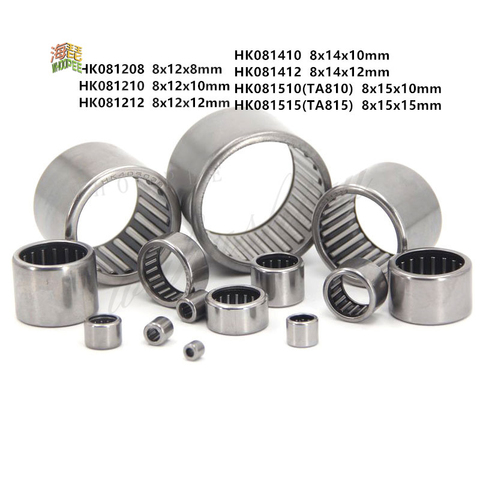 2-10Pcs  HK0808 HK0810 HK0812 HK081410 HK081412  Drwan Cup Caged Needle Roller Bearings With Open End 8*12*08 8*12*10 8*12*12 mm ► Photo 1/2