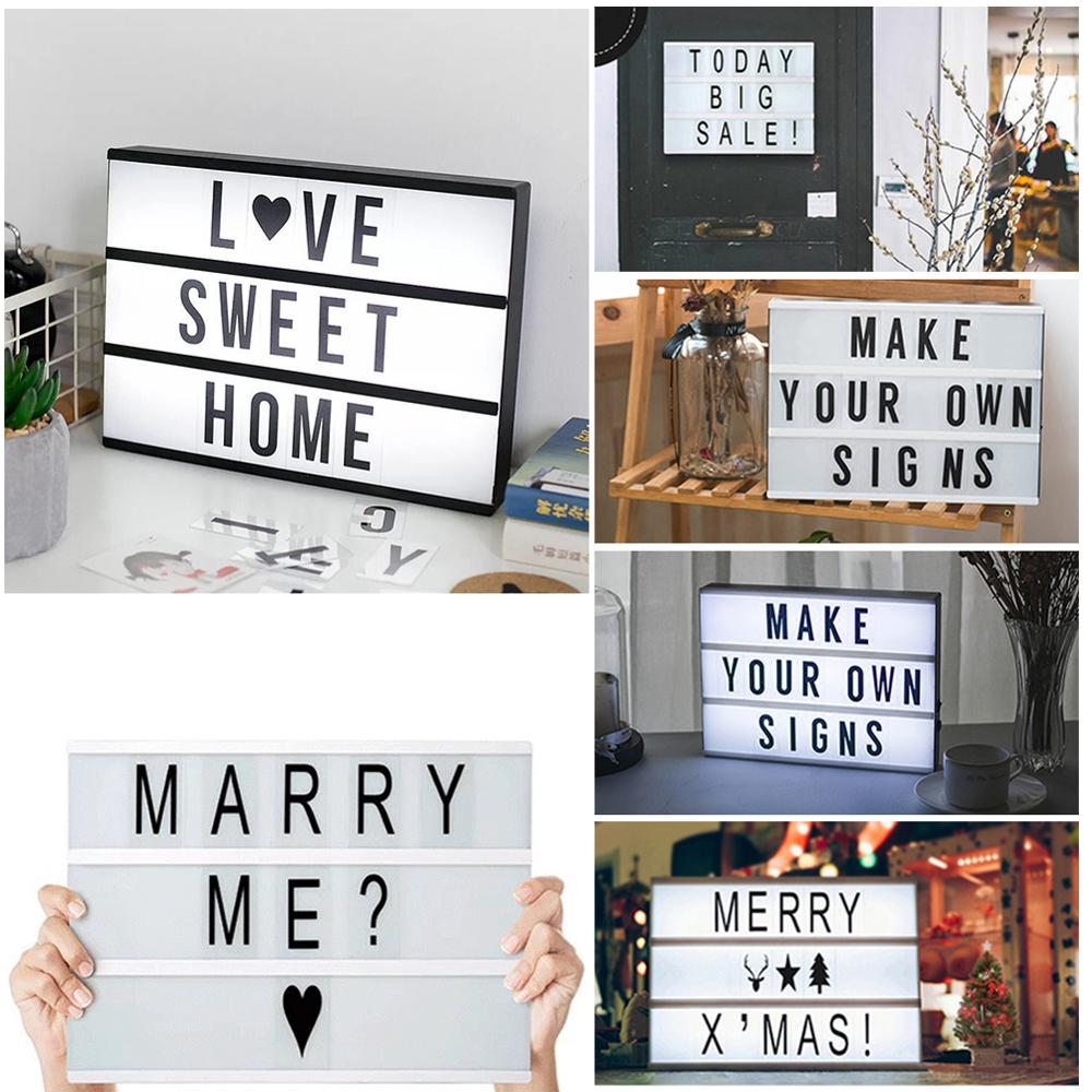 Buy Online A5 Size Led Combination Night Light Box Night Lamp Diy Letters Cards Usb Port Battery Powered Cinema Lightbox Without Box Alitools