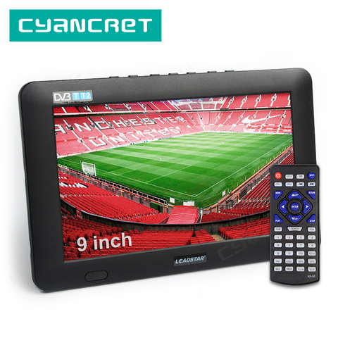 LEADSTAR 9 inch Portable TV DVB-T2 ATSC ISDB-T tdt Digital and Analog mini small Car Television Support USB TF PVR MP4 H.265 AC3 ► Photo 1/6