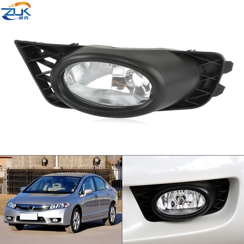 ZUK Fog Lamp Fog Light Front Bumper Lamp For HONDA CIVIC FA1 2009 2010 2011 Foglight Foglamp OEM:33950-SNA-H51 33900-SNA-H51 ► Photo 1/6