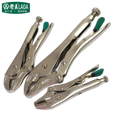 LAOA 5inch 7inch 10 inch Locking pliers round nose Hot sales Welding Tool Straight Jaw Lock Mole Plier Vice Grips Pliers set ► Photo 1/5