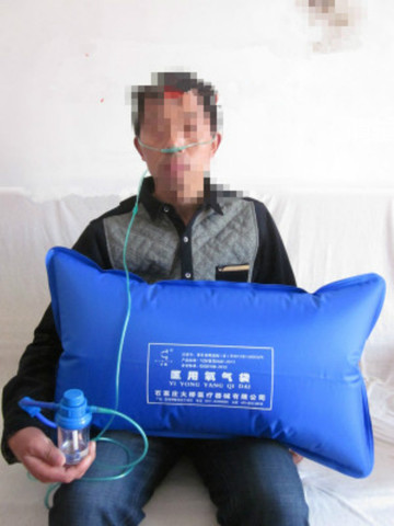 Medical/Household Oxygen Bag PVC 42L Portable Oxygen Cylinder Pillow Bag oxygen mask oxygen tube Tube for Elderly&Pregant ► Photo 1/5