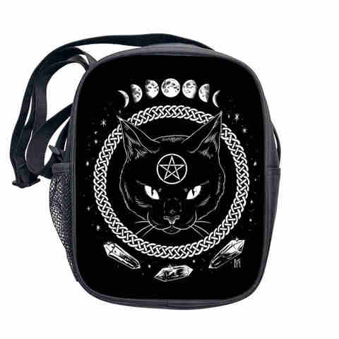 Custom Made Print Black Cat Witch Anime Messenger Bag Princess Girls Boys Kids Animal Shoulder Bags ► Photo 1/5