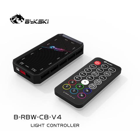 Bykski FR-B-RBW-C8-V3 RBW(5v 3pin) Lighting Sync Controller For Bykski's RBW Lightings Synchronization To Motherboard ► Photo 1/5