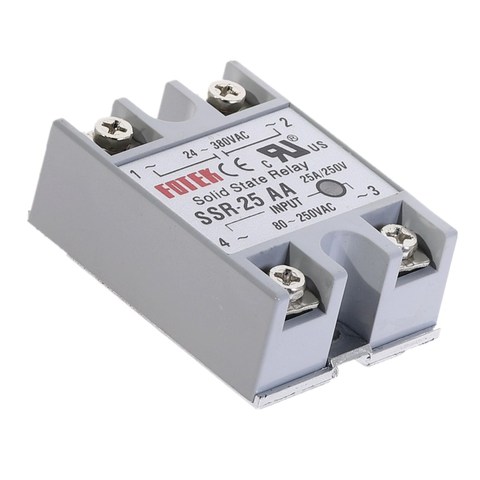 1pcs SSR-25AA 25A Solid State Relay Module 80-250V AC Input 24-380VAC ► Photo 1/6