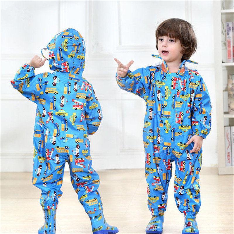 Kids Raincoat Jumpsuit Waterproof Cartoon Children Rainwear For Baby Boys  Girls 2-7 Years Hooded Rain Pants Overalls Clj418 - Price history & Review, AliExpress Seller - MY ZUVA Store