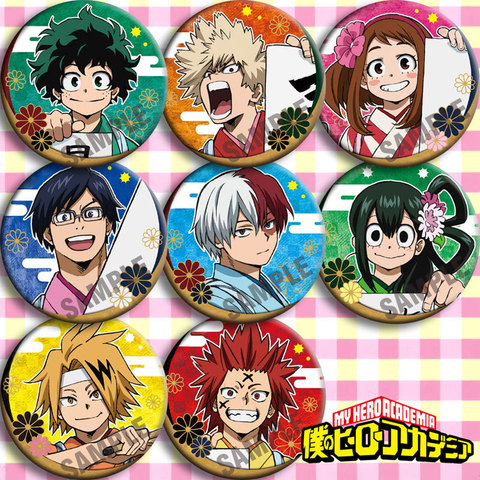 Brdwn My Hero Academia Midoriya Izuku Bakugou Katsuki Jiro Kyoka Iida Tenya Ochaco Uraraka Asui Tsuyu Cosplay Badge #CDE ► Photo 1/3