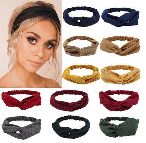 Suede Twist Turban Women Hair Band Bows Elastic Headkerchief Sport Hairbands Head Band Knot Headband for Girls Headwear Headwrap ► Photo 1/6