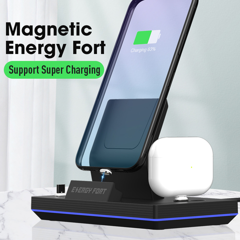 SIKAI Magnetic Desktop Charging Dock Station For iPhone 11 Pro Xr Charging Docking Station USB Charger Holder Stand ► Photo 1/6