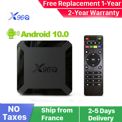 New X96Q Android 10.0 Smart iptv box x96Q 1G 8G 2G 16G Allwinner H313 Smart ip tv set top box ship from france ► Photo 1/6