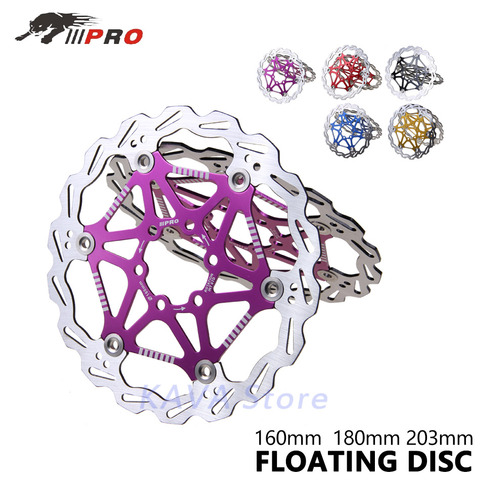 IIIPRO Bike Disc Brake Rotors DH Ultralight Floating Disc Pads 160mm 180mm 203mm 6/7/8 inches for MTB Bicycle parts component ► Photo 1/6