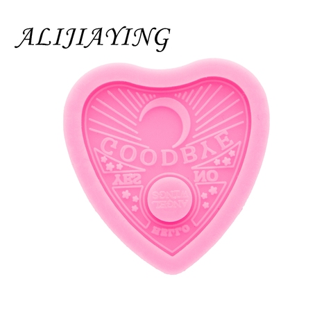 Shine Inside Resin Badge Reel Mold Ouija Board Hearts Silicone Epoxy Molds for DIY Jewelry Making Tools DY0336 ► Photo 1/5