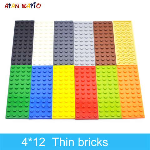 10pcs DIY Building Blocks Thin Figures Bricks 4x12 Dots Educational Creative Size Compatible With lego Plastic Toys for Children ► Photo 1/6