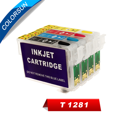 Colorsun T1281 Refillable Ink Cartridge For Epson S22 SX125 SX130 SX235W SX420W SX440W SX430W SX425W printer ink cartridge ► Photo 1/6