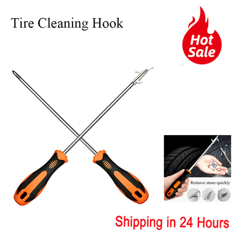 Car Tire Cleaning Hook Multifunctional Stone Cleaning Groove Broken Stone Remover Slot Stones Cleaner Tool Car Repair Tools ► Photo 1/6