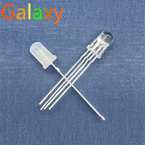 20pcs 5mm 4pins RGB LED Common anode/CATHODE Tri-Color Emitting Diodes Transparent/Diffused ► Photo 1/3