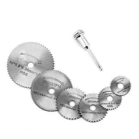 7pcs/Set Circular Saw Blades for Angle Grinder Electric Drill Mini Wood Metal PVC Material Cutting Disc 22-50mm HSS Blades ► Photo 1/5