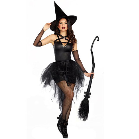 Adult Sexy Demon Evil Witch Costume Patent Leather Leotard Bodysuit Cosplay Halloween Carnival Party Fancy Dress ► Photo 1/5