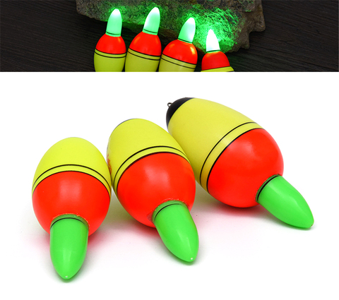 1pcs LED Electronic Light Fishing Float Saltwater Sea Rock Plastic Fishing Floats Luminous Night Fish Buoys Tackle Accessories ► Photo 1/6