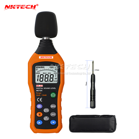 NKTECH NK-D3 Digital Sound Level Noise Meter Logger Tester Audio Decibel Monitor 30-130dB Accuracy 1.5dB Fast/Slow Selection ► Photo 1/1