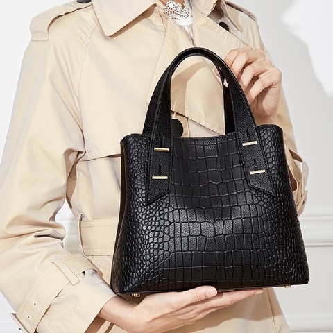 ZOOLER Luxury Brand Designer Genuine Leather Bags for women Leather purses handbags Black Shoulder Bags bolsa feminina WG203 ► Photo 1/6