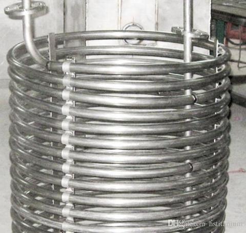 titanium tube for heat exchanger High Quality Low Price ASTM B338 Titanium coil pipe for heat exchanger ► Photo 1/6