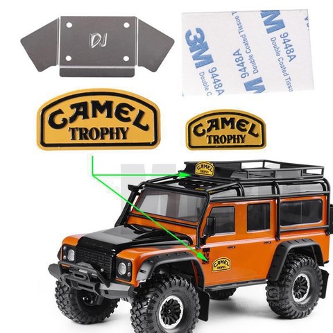 AJRC 1/10 Metal Sticker Camel Trophy Badge LOGO For 1/10 RC Crawler Car Defender Traxxas TRX4 RC4WD D90 D110 ► Photo 1/6