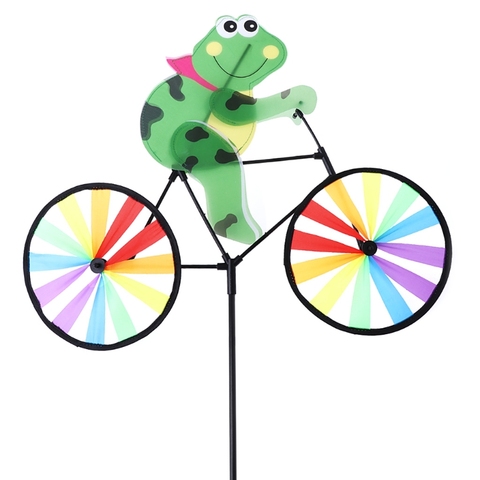 Cute 3D Animal on Bike Windmill Whirligig Garden Lawn Yard Decor Wind Spinner ► Photo 1/6