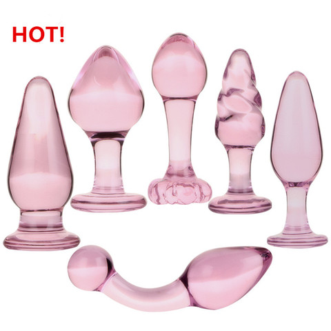 7 Types Crystal Glass Anus Enlarge Glass Dildo Anal Plug Massage Masturbation Gay Lesbian Couple Sex Products ► Photo 1/6