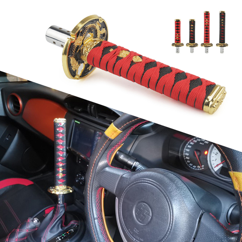 JDM Universal 150MM/200MM/260MM Katana Samurai Sword Shift Knob Shifter With Adapters Gear Shift knob ABS+Textile cloth ► Photo 1/6