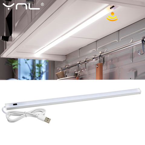 5V USB LED Under Cabinet Kitchen Lights 3 Colors 30/40/50cm Hand Sweep Sensor Lamp High Brightness Bedroom Wardrobe Lighting ► Photo 1/6