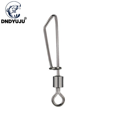 DNDYUJU 10/30pcs Fishing Rolling Swivels Connector with T shape Snap 2#-10# For Fishhook Lure Tackle Carp Fishing Accessories ► Photo 1/6