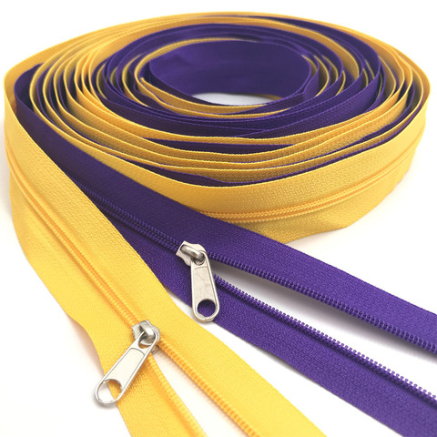 10 Meters 25 Colors Wholesale Nylon Coil Zippers Bulk with 20pcs Slider - Supplies for Tailor Sewing Crafts ► Photo 1/6