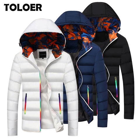 Hot New 2022 Brand Jacket Men Winter Jackets Fashion Casual Slim Thick Warm Coat Mens Cotton Hooded Parkas Male Casaco Masculino ► Photo 1/6