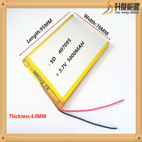 3.7V 5000MAH 407095 Li Polymer Li-ion Lithium Battery For Tablet