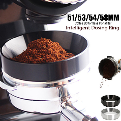 Aluminum Smart Dosing Ring for Beer Mug Coffee Powder Tool, Espresso Barista for 51 53 54 58MM Coffee Filter Tamper ► Photo 1/6