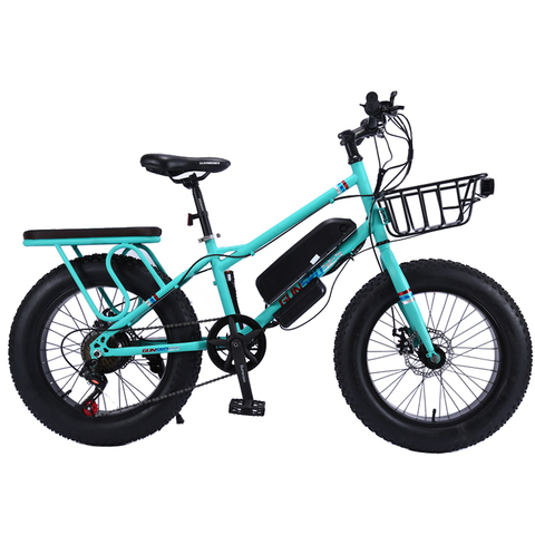 Fat tire electric bike 20 inch electric bicycle variable speed big wheel Beach and snow bicycle High carbon steel E bike ► Photo 1/6