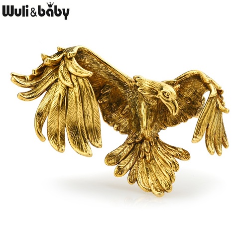 Wuli&baby Bird Eagle Brooches Women Men 4-color High Quality Flying Eagle Animal Office Casual Party Brooch Pins Gifts ► Photo 1/6