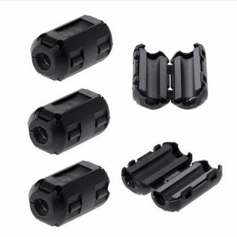 5 Pcs 3.5/5/7/9/11/13mm Clip-On Ferrite Ring Core Noise Suppressor For EMI RFI Clip Cable Active Components Filters ► Photo 1/6