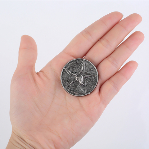 Lucifer Morning Star Satanic Pentecostal Coin Specie Cosplay Accessories Prop ► Photo 1/6