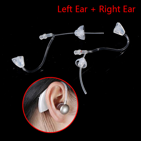 2Pcs/Set Transparent Left Right Ear Hearing Aid Replacement Tube Earphone Hearing Amplifier Tool ► Photo 1/6