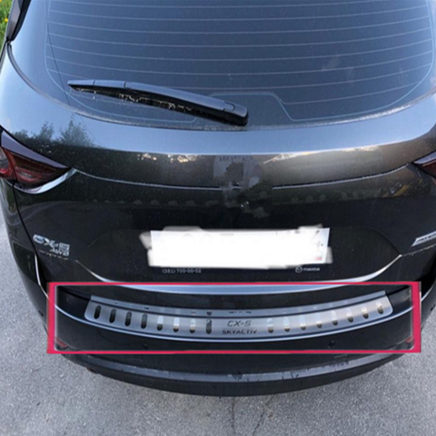 REAR OUTER BUMPER PROTECTOR TRIM DOOR SILL SCUFF COVER PLATE ACCESSORIES Fit For Mazda CX-5 CX5 2017-2022 Car Styling ► Photo 1/6